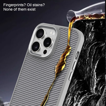 For iPhone 14 Pro Max Carbon Fiber Texture MagSafe Magnetic Shockproof Phone Case(Blue) - iPhone 14 Pro Max Cases by buy2fix | Online Shopping UK | buy2fix