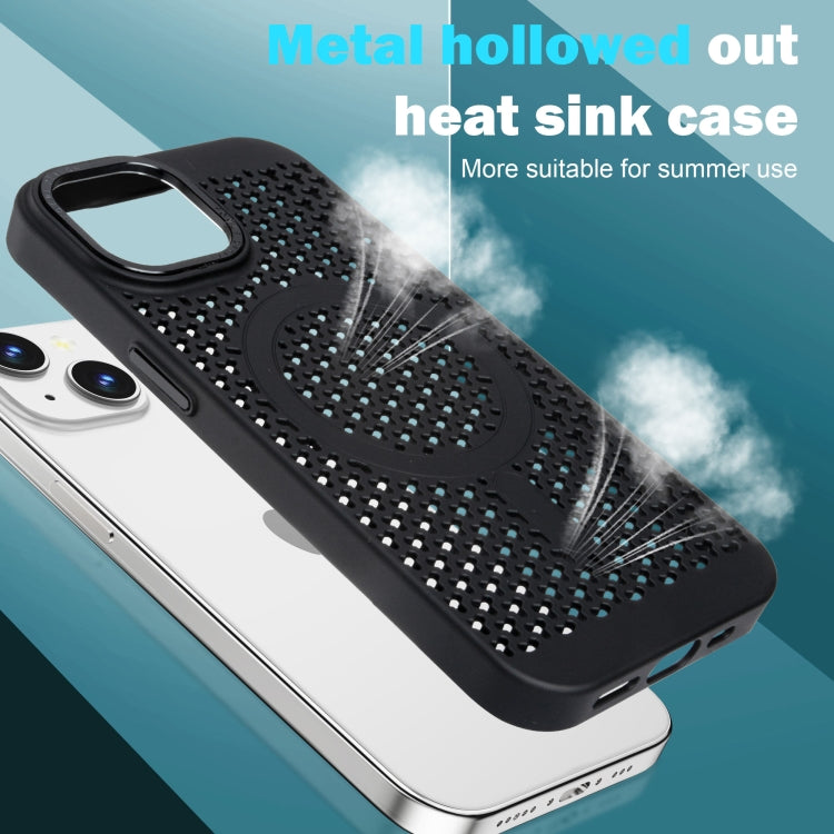 For iPhone 16 Ice Feeling Cooling MagSafe Magnetic Phone Case(Black) - iPhone 16 Cases by buy2fix | Online Shopping UK | buy2fix