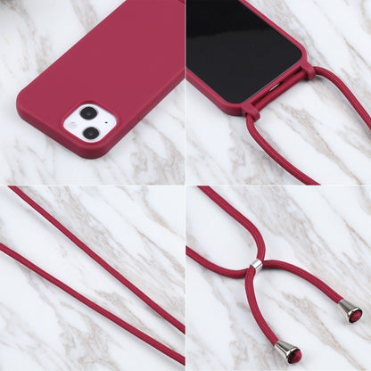 For iPhone 16 Pro Max Candy Colors TPU Protective Phone Case with Lanyard(Red) - iPhone 16 Pro Max Cases by buy2fix | Online Shopping UK | buy2fix