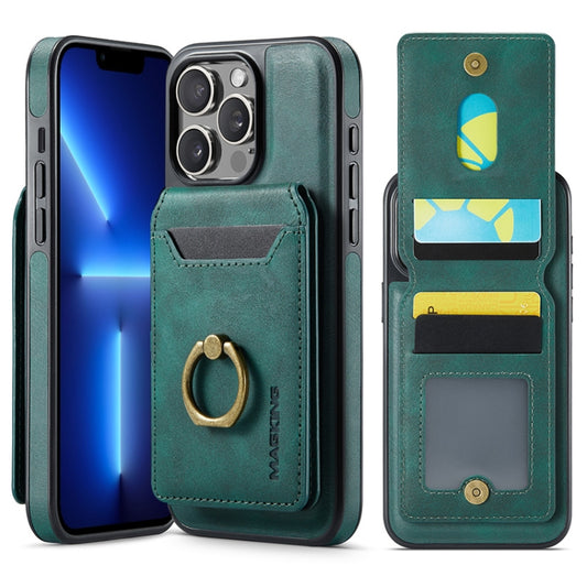 For iPhone 13 Pro Max DG.MING K1 MagSafe Detachable Wallet RFID Back Cover Phone Case(Green) - iPhone 13 Pro Max Cases by DG.MING | Online Shopping UK | buy2fix