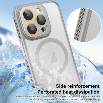 For iPhone 14 Pro Side Cooling Skin Feel Frosted MagSafe Magnetic Phone Case(Black) - iPhone 14 Pro Cases by buy2fix | Online Shopping UK | buy2fix