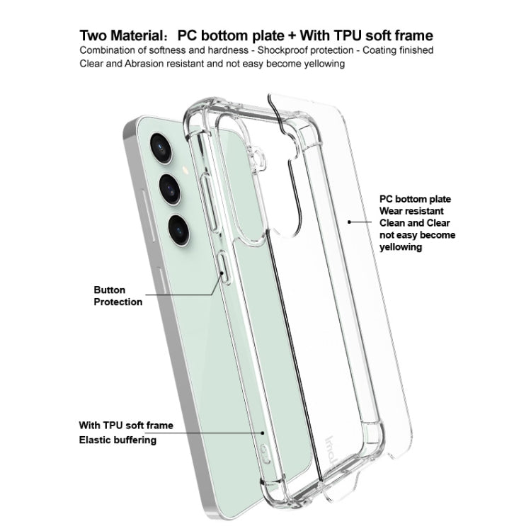 For Samsung Galaxy S24 FE 5G IMAK Space Shield PC + TPU Airbag Shockproof Phone Case(Transparent) - Galaxy Phone Cases by imak | Online Shopping UK | buy2fix