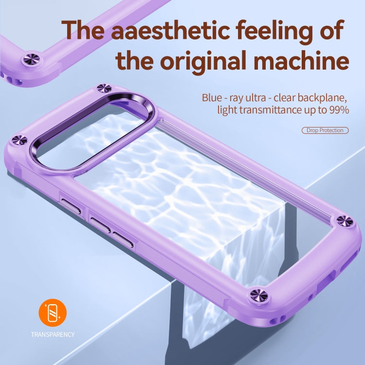 For Google Pixel 9 / 9 Pro TPU + PC Lens Protection Phone Case(Purple) - Google Cases by buy2fix | Online Shopping UK | buy2fix