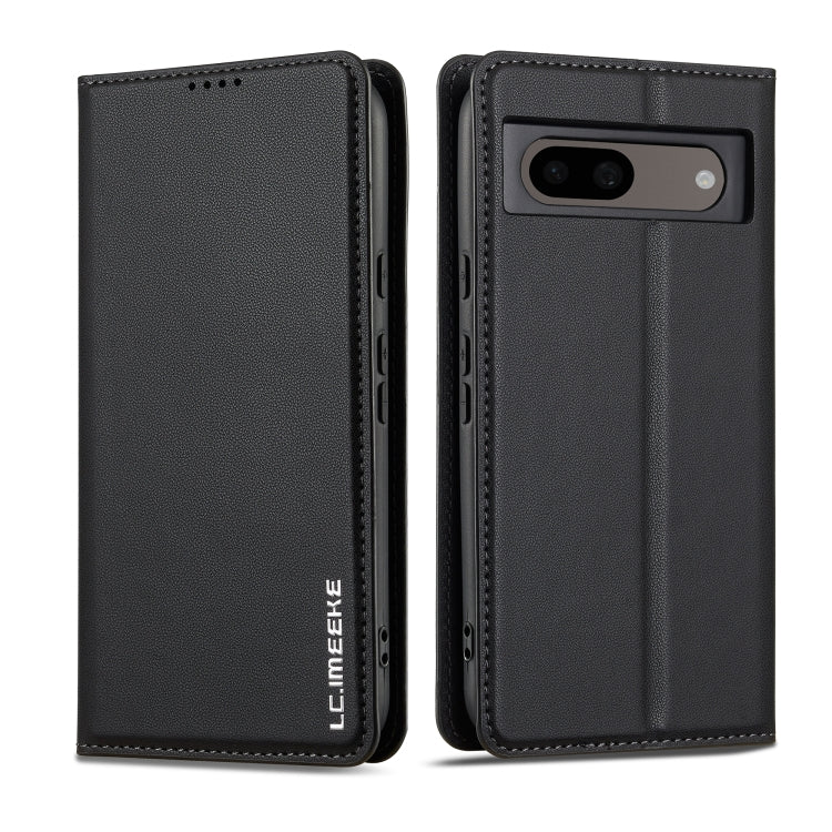 For Google Pixel 8A LC.IMEEKE L1 Series Frosted Fine Texture PU Phone Case(Black) - Google Cases by LC.IMEEKE | Online Shopping UK | buy2fix