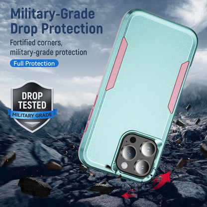 For iPhone 16 Pro Max Pioneer Armor Heavy Duty PC + TPU Phone Case(Green+Pink) - iPhone 16 Pro Max Cases by buy2fix | Online Shopping UK | buy2fix