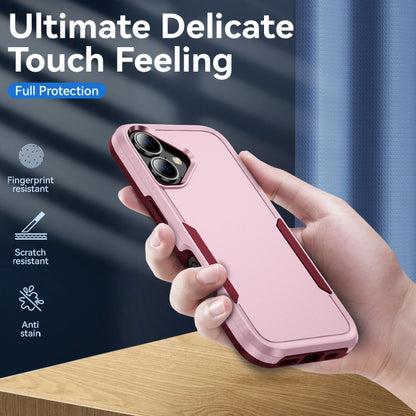 For iPhone 16 Pioneer Armor Heavy Duty PC + TPU Phone Case(Pink+Rose Red) - iPhone 16 Cases by buy2fix | Online Shopping UK | buy2fix