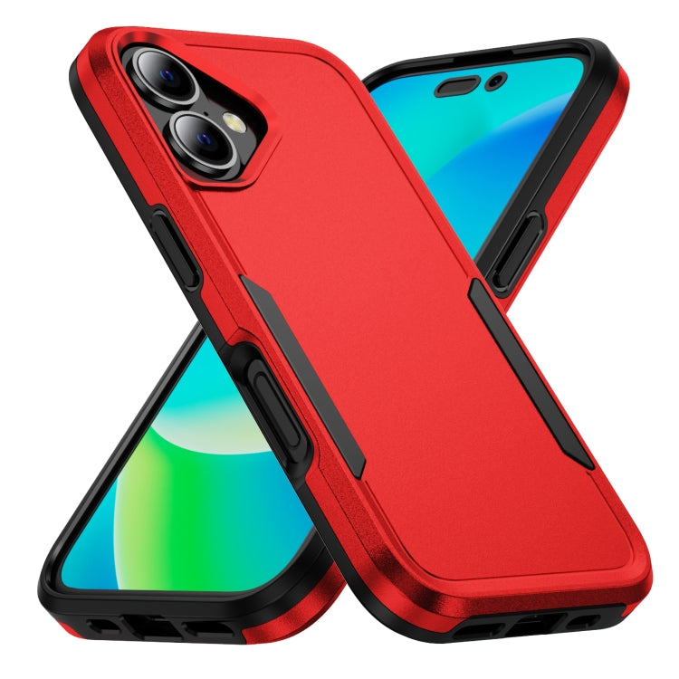 For iPhone 16 Pioneer Armor Heavy Duty PC + TPU Phone Case(Red+Black) - iPhone 16 Cases by buy2fix | Online Shopping UK | buy2fix