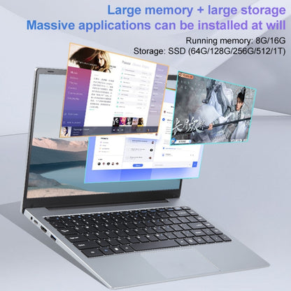 14 inch Windows 11 Laptop, 16GB+256GB, Gen 5th Intel Core i3 CPU, 180 Degree Rotation Axis(Silver) - Others by buy2fix | Online Shopping UK | buy2fix