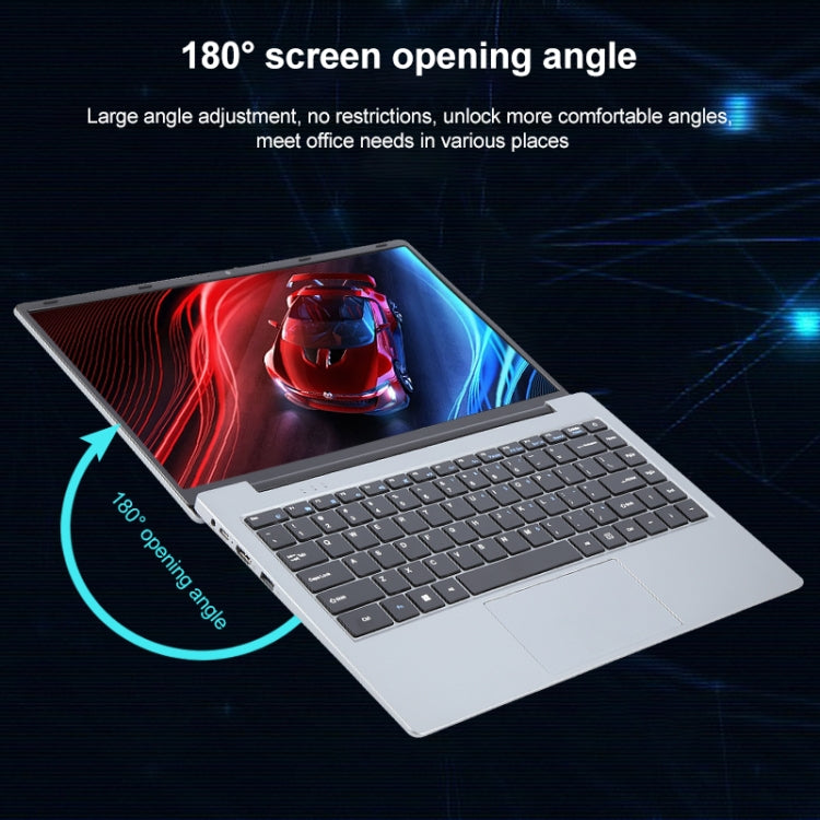 14 inch Windows 11 Laptop, 16GB+256GB, Gen 5th Intel Core i3 CPU, 180 Degree Rotation Axis(Silver) - Others by buy2fix | Online Shopping UK | buy2fix