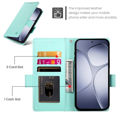 For Redmi K70 Ultra Side Buckle Magnetic Frosted Leather Phone Case(Mint Green) - Xiaomi Cases by buy2fix | Online Shopping UK | buy2fix