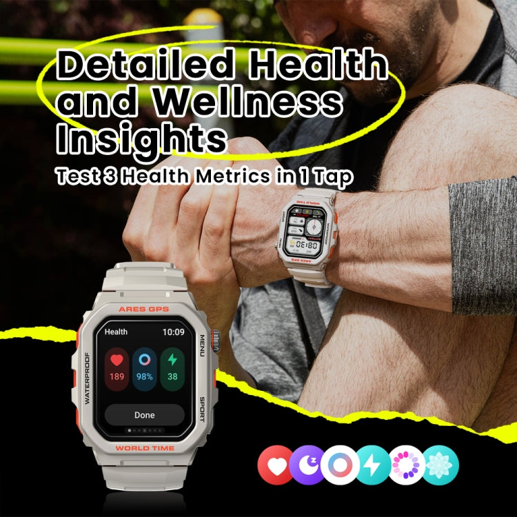 Zeblaze Ares GPS Rugged GPS Smart Watch, Support Heart Rate / Pulse Ox Blood Oxygen(Lava Black) - Smart Watches by Zeblaze | Online Shopping UK | buy2fix