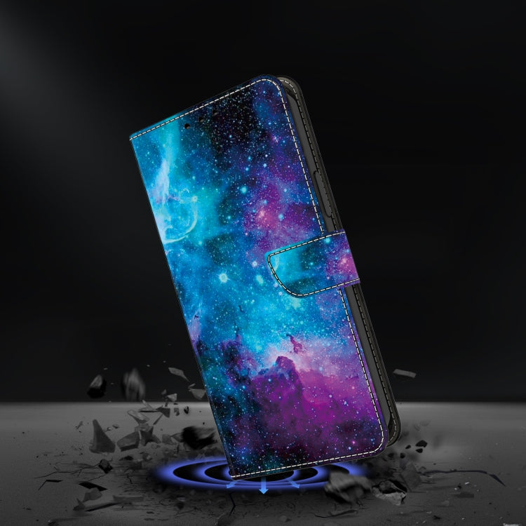 For iPhone 16 Pro Crystal Painted Leather Phone case(Starry Sky) - iPhone 16 Pro Cases by buy2fix | Online Shopping UK | buy2fix