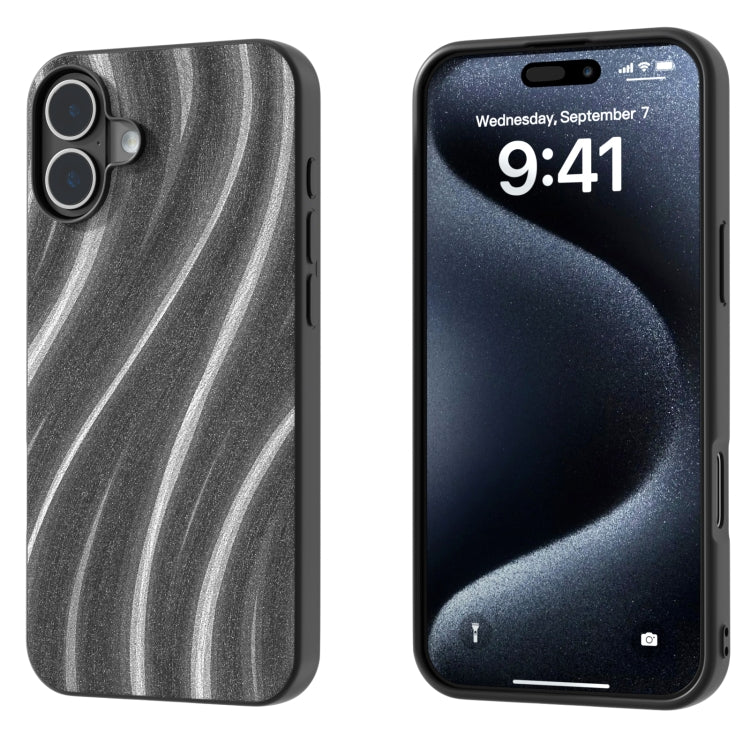 For iPhone 16 Plus Galactic Pattern Protective Phone Case(Grey) - iPhone 16 Plus Cases by buy2fix | Online Shopping UK | buy2fix