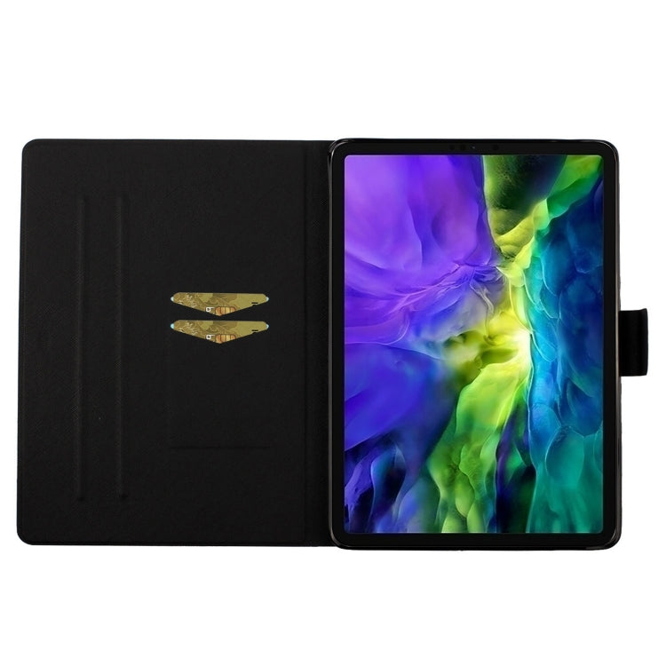 For iPad Pro 11 2024 Colored Drawing Pattern Flip Leather Smart Tablet Case(Flamingo) - iPad Pro 11 2024 Cases by buy2fix | Online Shopping UK | buy2fix