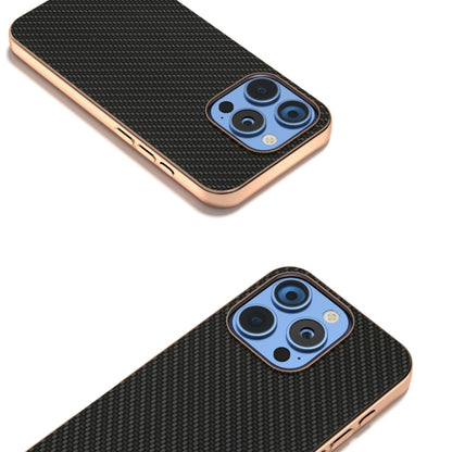 For iPhone 16 Pro Max Nano Electroplating Carbon Fiber Texture Phone Case(Black) - iPhone 16 Pro Max Cases by buy2fix | Online Shopping UK | buy2fix