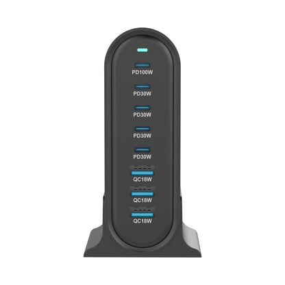 YMX-968 268W 5Type-C, 3USB 8-Ports Desktop Fast Charger, Plug Type:AU Plug(Black) - Multifunction Charger by buy2fix | Online Shopping UK | buy2fix