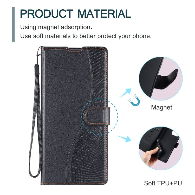 For iPhone 16 Pro Max Voltage Ultra-thin Dot Leather Phone Case(Black) - iPhone 16 Pro Max Cases by buy2fix | Online Shopping UK | buy2fix