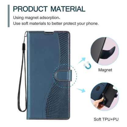 For iPhone 16 Pro Max Voltage Ultra-thin Dot Leather Phone Case(Blue) - iPhone 16 Pro Max Cases by buy2fix | Online Shopping UK | buy2fix