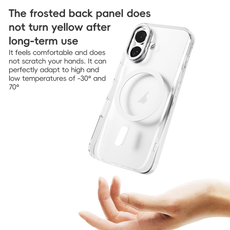 For iPhone 16 Pro Max ZGA Magsafe Clear PC Tempered Glass Phone Case(Frosted White) - iPhone 16 Pro Max Cases by ZGA | Online Shopping UK | buy2fix