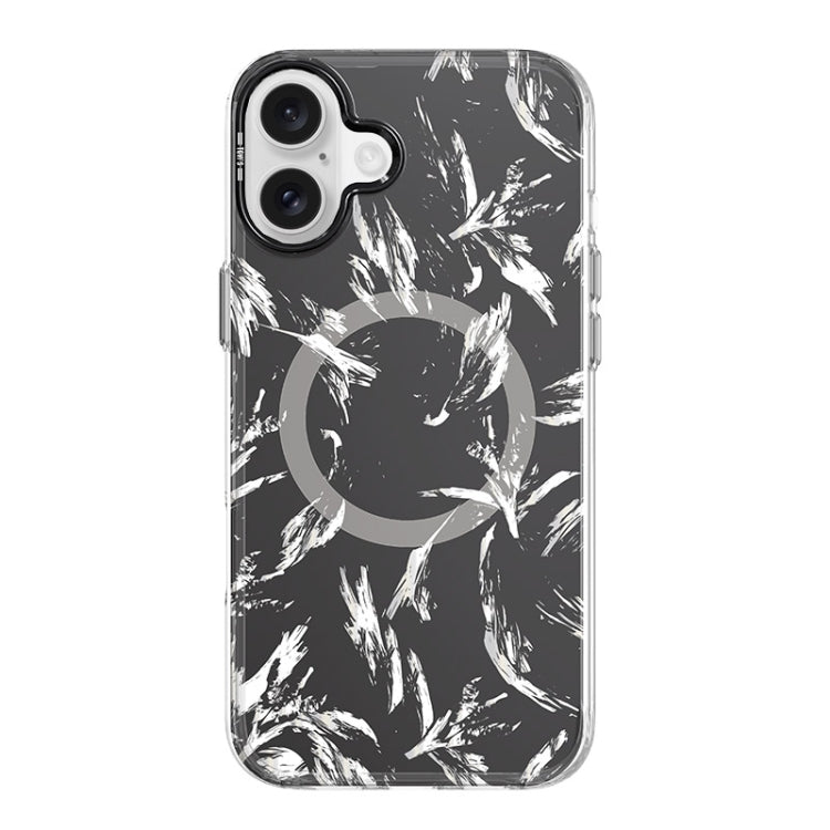 For iPhone 16 Plus TGVIS Grace Series MagSafe Magnetic Phone Case(Mirror Flower) - iPhone 16 Plus Cases by TGVIS | Online Shopping UK | buy2fix