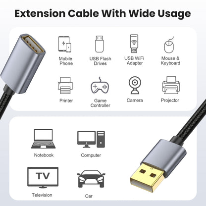 USB2.0 A Male to A Female Extension Data Charging Cable, Length:1.8m - USB Cable by buy2fix | Online Shopping UK | buy2fix