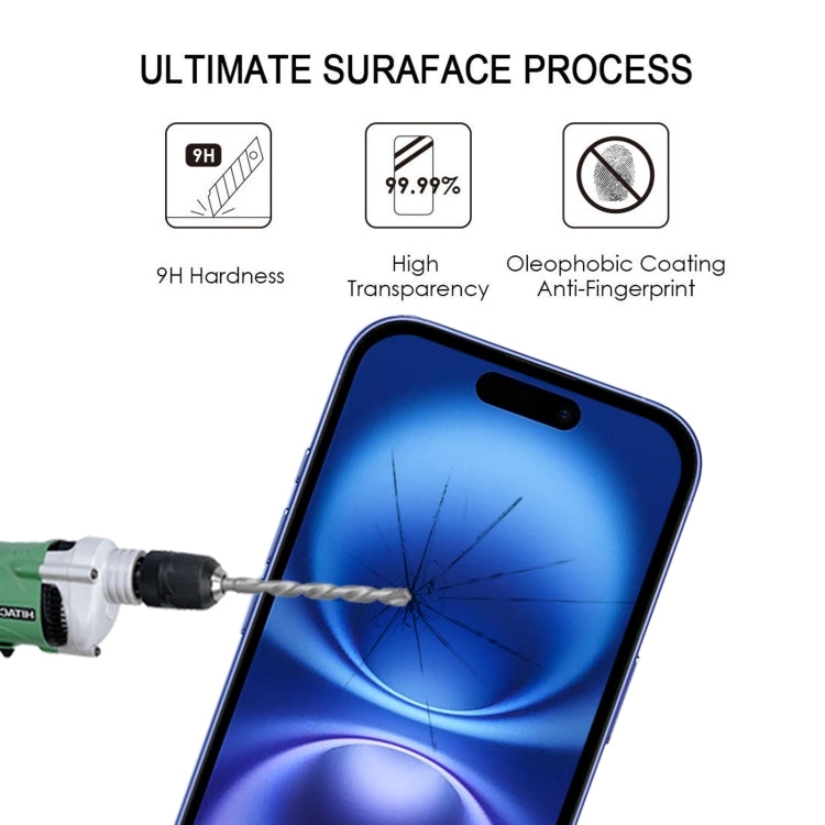 For iPhone 16 Full Glue Screen Tempered Glass Film - iPhone 16 Tempered Glass by buy2fix | Online Shopping UK | buy2fix