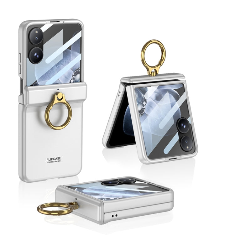 For Xiaomi Mix Flip GKK Integrated Magnetic Hinged Flip Case with Ring Holder(Silver) - Mix Flip Cases by GKK | Online Shopping UK | buy2fix