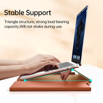 Multifunctional Laptop PU Magnetic Stand Split Liner Bag with Mouse Pad Function, Size:13-14 inch(Dark Blue) - 13.3 inch by buy2fix | Online Shopping UK | buy2fix