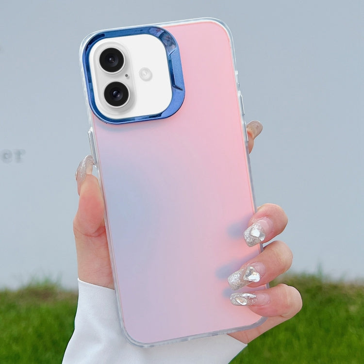 For iPhone 16 Plus Color Plating Discoloration PC Phone Case(Blue) - iPhone 16 Plus Cases by buy2fix | Online Shopping UK | buy2fix