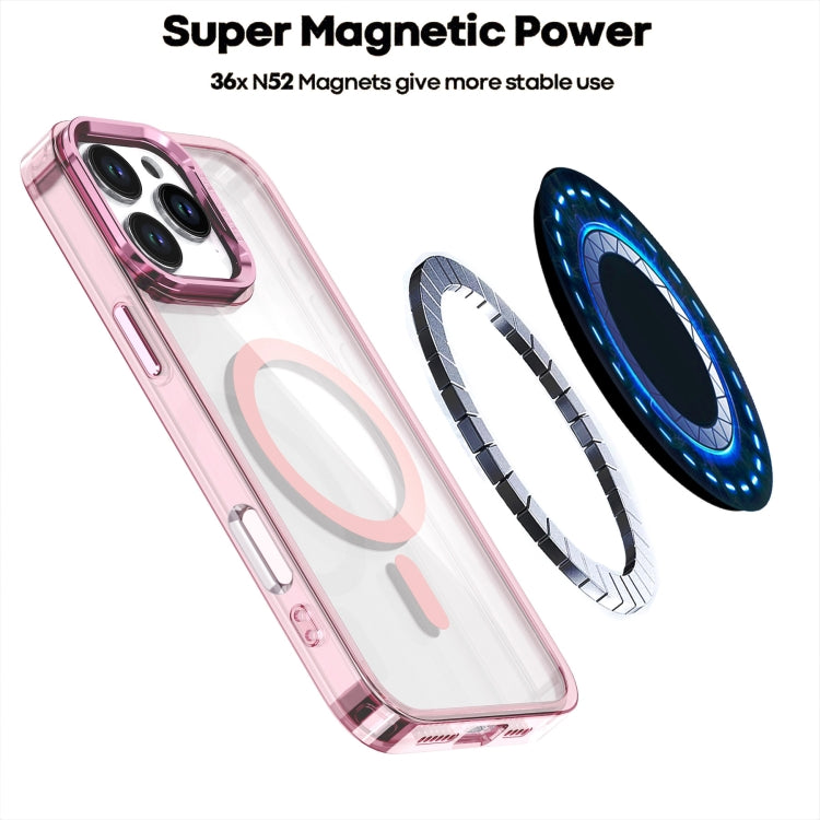 For iPhone 16 Pro Max Acrylic Camera Holder MagSafe Magnetic Phone Case(Pink) - iPhone 16 Pro Max Cases by buy2fix | Online Shopping UK | buy2fix