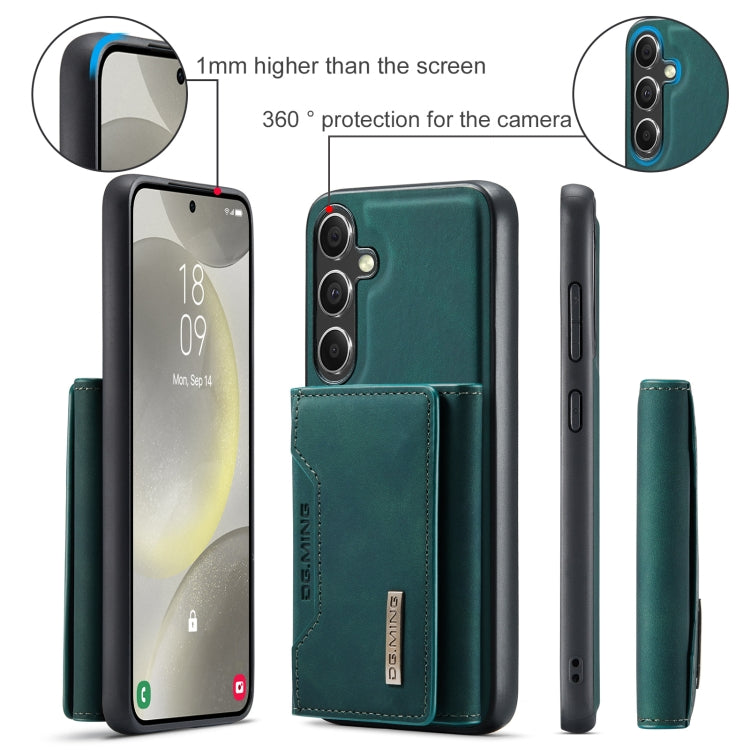 For Samsung Galaxy S24 FE 5G DG.MING M2 Series 3-Fold Multi Card Bag + Magnetic Phone Case(Green) - Galaxy S24 FE 5G Cases by DG.MING | Online Shopping UK | buy2fix