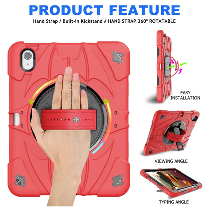 For iPad Air 11 2024 / 10.9 2022 Bat Hand Grip Turntable Stand Tablet Case(Red Black) - iPad Air 11 2024 Cases by buy2fix | Online Shopping UK | buy2fix