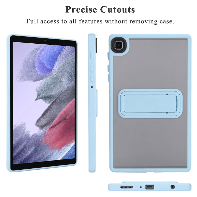 For Samsung Galaxy Tab A9 Skin Feel Holder PC Hybrid TPU Tablet Case(Light Blue) - Galaxy Tab A9 by buy2fix | Online Shopping UK | buy2fix