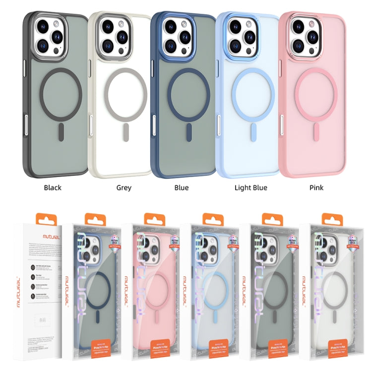 For iPhone 16 Pro Mutural Skin Feel Series Frosted MagSafe Magnetic Phone Case(Grey) - iPhone 16 Pro Cases by Mutural | Online Shopping UK | buy2fix