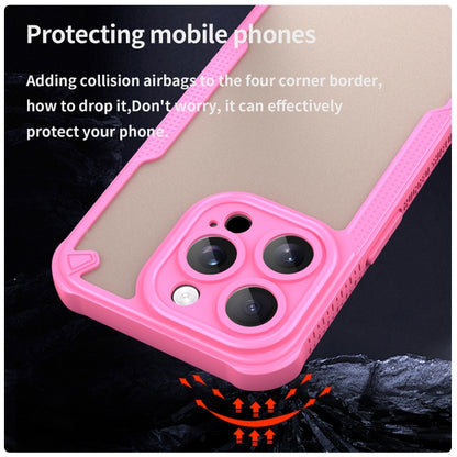 For iPhone 15 Pro Max Armor Glaze PC Hybrid TPU Phone Case(Pink) - iPhone 15 Pro Max Cases by buy2fix | Online Shopping UK | buy2fix