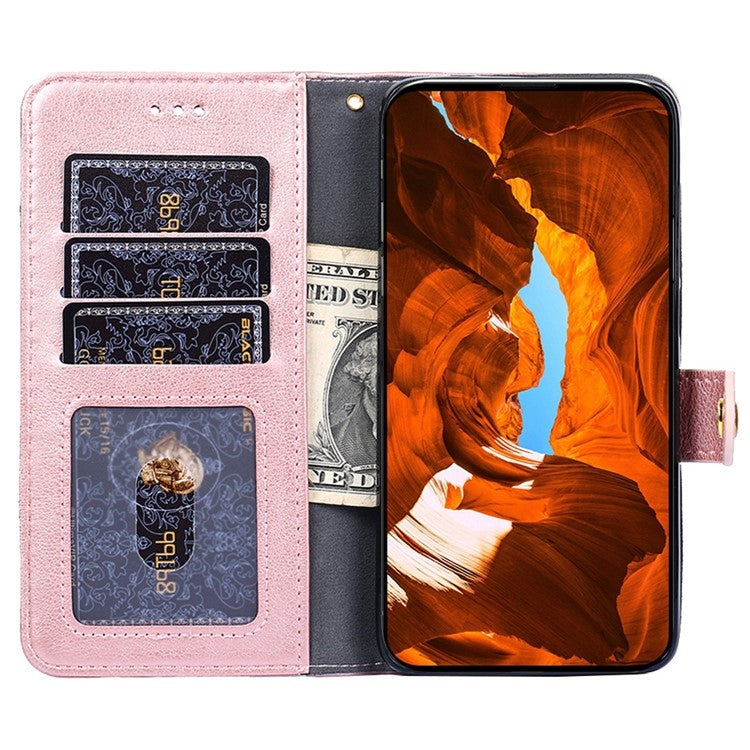 For iPhone 16 Pro Zipper Bag Leather Phone Case(Rose Gold) - iPhone 16 Pro Cases by buy2fix | Online Shopping UK | buy2fix