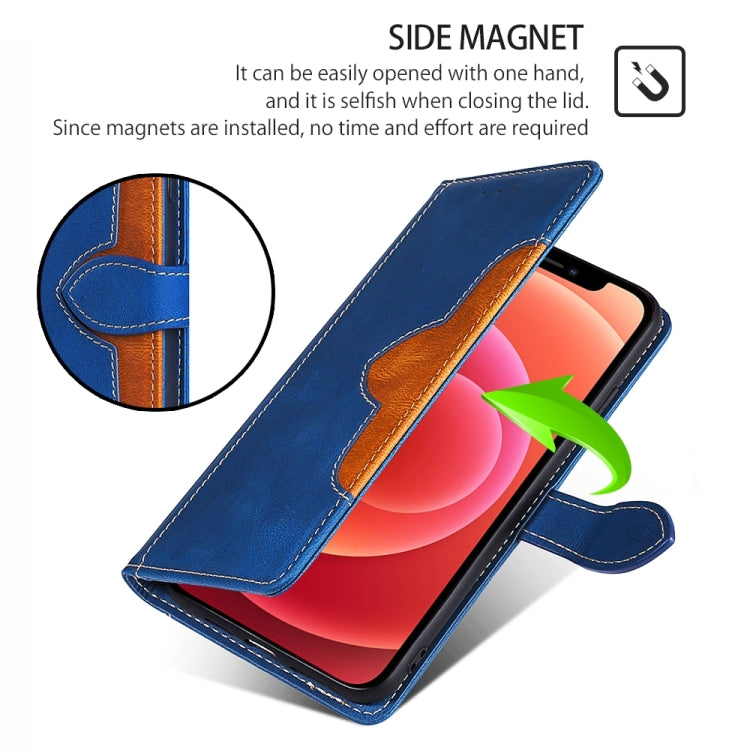 For iPhone 16 Skin Feel Magnetic Buckle Leather Phone Case(Blue) - iPhone 16 Cases by buy2fix | Online Shopping UK | buy2fix