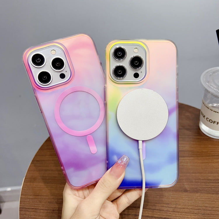 For iPhone 16 Gradient MagSafe PC Hybrid TPU Phone Case(Colorful) - iPhone 16 Cases by buy2fix | Online Shopping UK | buy2fix