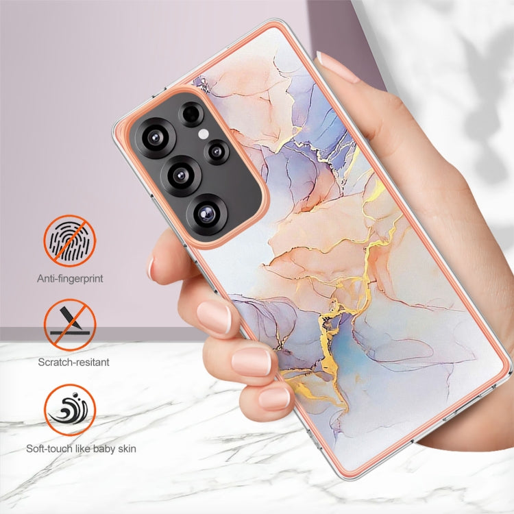 For Samsung Galaxy S25 Ultra 5G Electroplating IMD TPU Phone Case(White Marble) - Galaxy S25 Ultra 5G Cases by buy2fix | Online Shopping UK | buy2fix