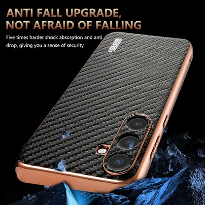 For Samsung Galaxy S25+ 5G AZNS Electroplated Edge Carbon Fiber Texture Phone Case(Black) - Galaxy S25+ 5G Cases by AZNS | Online Shopping UK | buy2fix