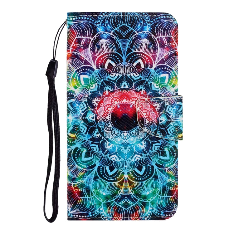 For Samsung Galaxy S25+ 5G Colored Drawing Pattern Leather Phone Case(Mandala) - Galaxy S25+ 5G Cases by buy2fix | Online Shopping UK | buy2fix