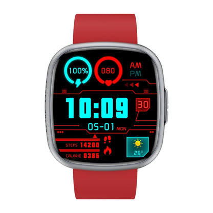 ET593 1.75 inch IPS Square Screen Smart Watch, ECG Electrocardiogram / Blood Sugar Monitoring(Red) - Smart Watches by buy2fix | Online Shopping UK | buy2fix