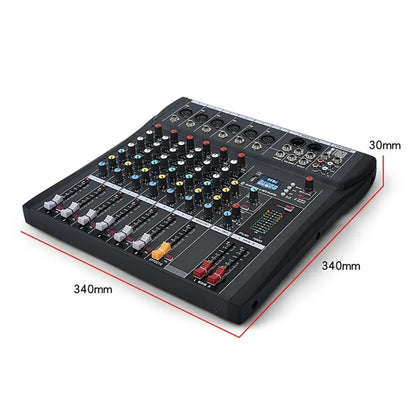 XTUGA CT60X 6-Channels Audio Mixer DJ Mixing Console with 48V Power Supply(AU Plug) - Live Sound Effects Processors by XTUGA | Online Shopping UK | buy2fix