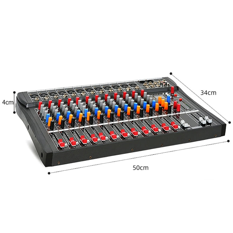 XTUGA CT120X 12-Channels Audio Mixer DJ Mixing Console with 48V Power Supply(US Plug) - Live Sound Effects Processors by XTUGA | Online Shopping UK | buy2fix