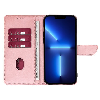 For Samsung Galaxy S25+ 5G Calf Texture Buckle Flip Leather Phone Case(Rose Gold) - Galaxy S25+ 5G Cases by buy2fix | Online Shopping UK | buy2fix