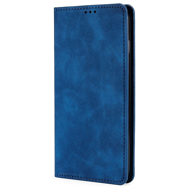 For Samsung Galaxy S25 Ultra 5G Skin Feel Magnetic Leather Phone Case(Blue) - Galaxy S25 Ultra 5G Cases by buy2fix | Online Shopping UK | buy2fix