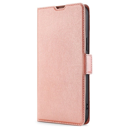 For Samsung Galaxy S25 5G Ultra-thin Voltage Side Buckle Horizontal Flip Leather Phone Case(Rose Gold) - Galaxy S25 5G Cases by buy2fix | Online Shopping UK | buy2fix