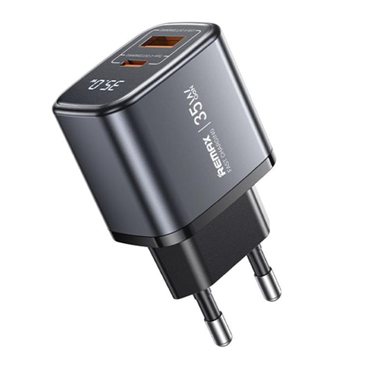 REMAX U2-AC 35W USB and Type-C GaN Digital Display Fast Charger, Specification:EU Plug - USB Charger by REMAX | Online Shopping UK | buy2fix