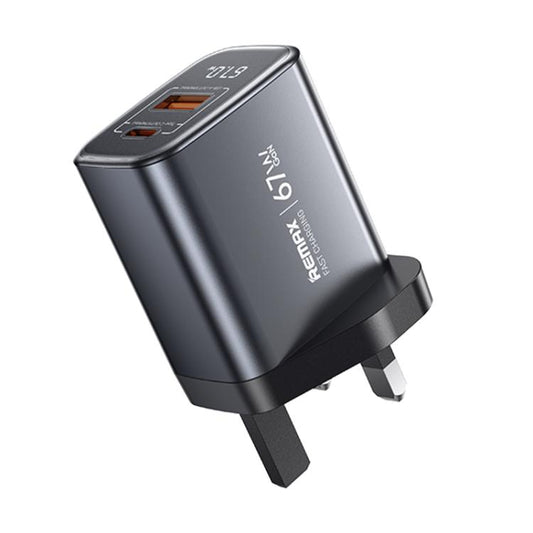 REMAX U2-AC 67W USB and Type-C GaN Digital Display Fast Charger, Specification:UK Plug - USB Charger by REMAX | Online Shopping UK | buy2fix