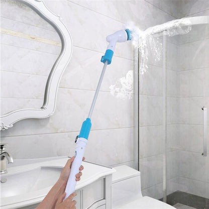 Multi-function Tub and Tile Scrubber Cordless Power Spin Scrubber Power Cleaning Brush Set for Bathroom Floor Wall, EU Plug - Cleaning Tools by buy2fix | Online Shopping UK | buy2fix